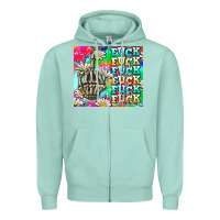 Seafoam fuck everything skeletons Zipper Hoodie - AdoDesignShop