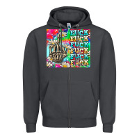 Smoke fuck everything skeletons Zipper Hoodie - AdoDesignShop