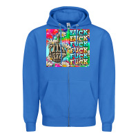 True Royal fuck everything skeletons Zipper Hoodie - AdoDesignShop