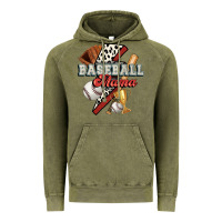 Vintage Olive baseball mama Vintage Hoodie - FaDigitalArtStudio
