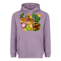 Lavender burrito  with sombrero and union with cactus Heavyweight Hoodie - AdoDesignShop