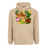 Mushroom burrito  with sombrero and union with cactus Heavyweight Hoodie - AdoDesignShop