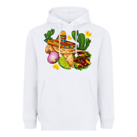 White burrito  with sombrero and union with cactus Heavyweight Hoodie - AdoDesignShop