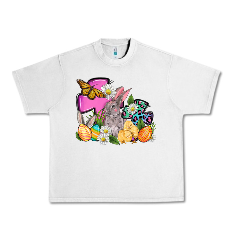 Easter Rabbits And Cross Urban Heavy Tee by OliviaCreatesArt | Teevron
