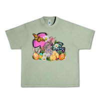 Oil Green Easter rabbits and cross Urban Heavy Tee - OliviaCreatesArt