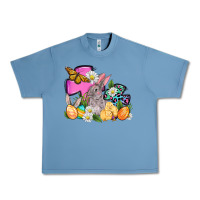Pebble Blue Easter rabbits and cross Urban Heavy Tee - OliviaCreatesArt