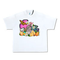 White Easter rabbits and cross Urban Heavy Tee - OliviaCreatesArt