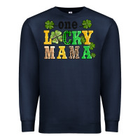 Navy one lucky mama Premium Sweatshirt - AdoDesignShop