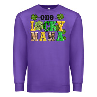 Purple one lucky mama Premium Sweatshirt - AdoDesignShop