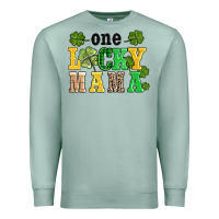 Seafoam one lucky mama Premium Sweatshirt - AdoDesignShop