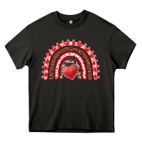 Asphalt valentines day rainbow with heart Heavy Core Tee - RanaPortraitStore