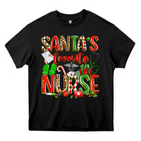 Black santa's favorite nurse Heavy Core Tee - texasbilliewilder