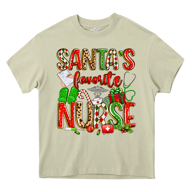 Santa's Favorite Nurse Heavy Core Tee by texasbilliewilder | Teevron