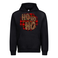 Black ho ho ho wood slice ornament Urban Hoodie - JahusDesignShop