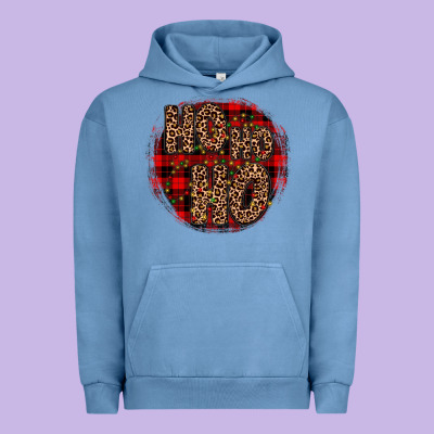 Ho Ho Ho Wood Slice Ornament Urban Hoodie Designed By Jahusdesignshop