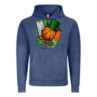 Vintage Denim St. Patrick's Day Basketball Vintage Hoodie - FaDigitalArtStudio