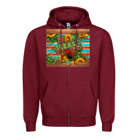 Burgundy texas Zipper Hoodie - AdoDesignShop