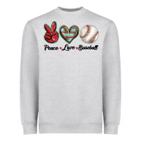 Heather Grey peace love west Heavyweight Sweatshirt - BarkalooDesign