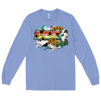 Colony Blue Massachusetts State Map Long Sleeve Tee - RanaPortraitStore