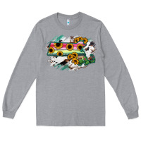 Heather Grey Massachusetts State Map Long Sleeve Tee - RanaPortraitStore