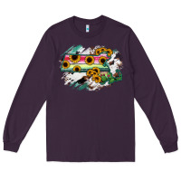 Plum Massachusetts State Map Long Sleeve Tee - RanaPortraitStore