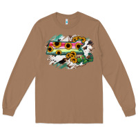 Toasted Coconut Massachusetts State Map Long Sleeve Tee - RanaPortraitStore