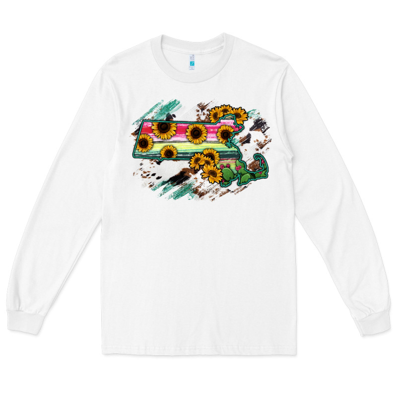 Massachusetts State Map Long Sleeve Tee by RanaPortraitStore | Teevron