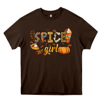 Chocolate Brown Spice girl Heavy Core Tee - NancyCooperArtShop