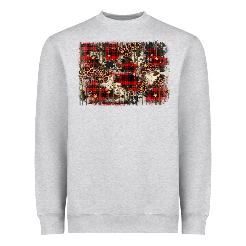 Christmas Leopard Cowhide Background Heavyweight Sweatshirt by BarkalooDesign | Teevron