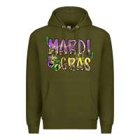 Army Green mardi gras Premium Hoodie - SublimationCraftShop
