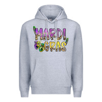 Heather Grey mardi gras Premium Hoodie - SublimationCraftShop