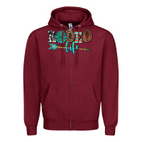 Burgundy rodeo life with gemstone Zipper Hoodie - AdoDesignShop