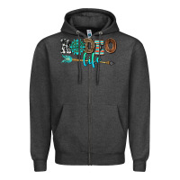 Charcoal Heather rodeo life with gemstone Zipper Hoodie - AdoDesignShop