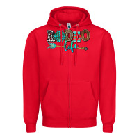 Red rodeo life with gemstone Zipper Hoodie - AdoDesignShop