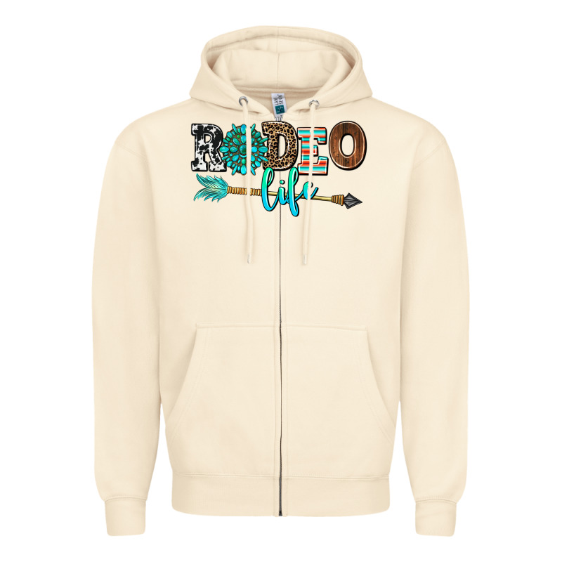 Rodeo Life With Gemstone Zipper Hoodie by AdoDesignShop | Teevron