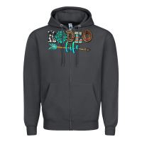 Smoke rodeo life with gemstone Zipper Hoodie - AdoDesignShop