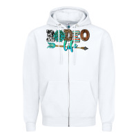 White rodeo life with gemstone Zipper Hoodie - AdoDesignShop