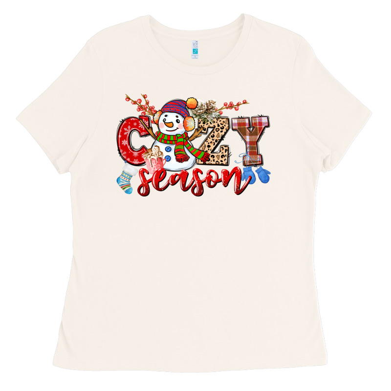 Cozy Season Snowman Ladies Tee by CowGirlArtShop | Teevron