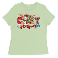 Matcha cozy season snowman Ladies Tee - CowGirlArtShop