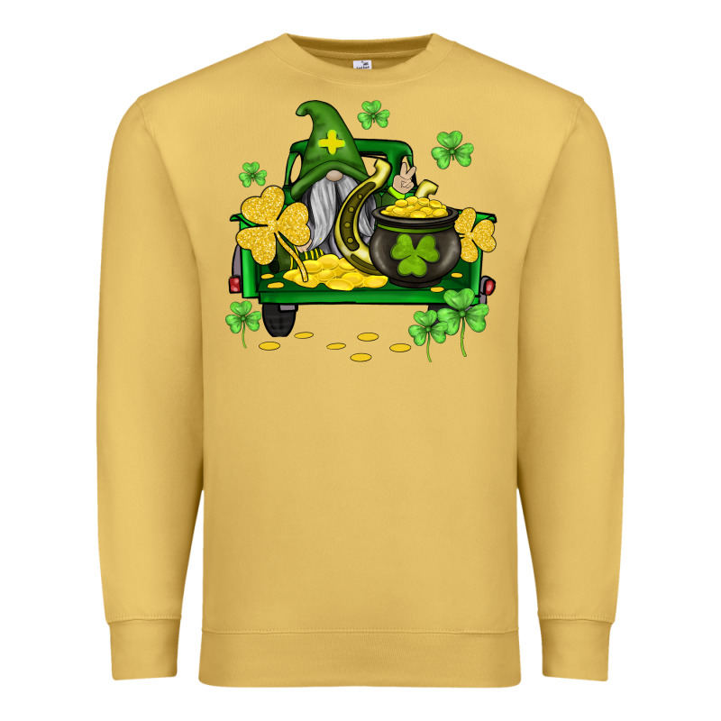 St Patricks Truck And Gnome Premium Sweatshirt by AdoDesignShop | Teevron