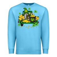 Ocean Blue st patricks truck and gnome Premium Sweatshirt - AdoDesignShop