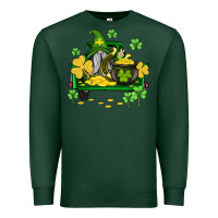 Sports Green st patricks truck and gnome Premium Sweatshirt - AdoDesignShop