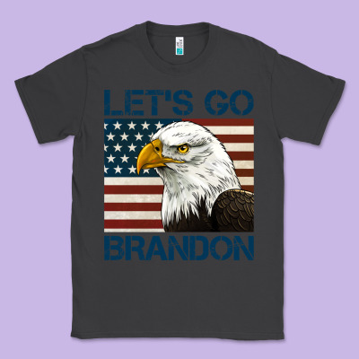 American Bald Eagle Let's Go Brandon Classic Tee Designed By Jasminsmagicworld