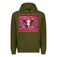 Army Green pink gemstone baby calf western valentines day Premium Hoodie - Jasminsmagicworld