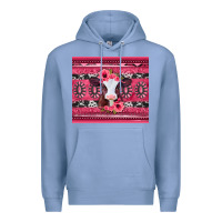Colony Blue pink gemstone baby calf western valentines day Premium Hoodie - Jasminsmagicworld
