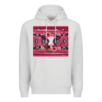 Dove Grey pink gemstone baby calf western valentines day Premium Hoodie - Jasminsmagicworld