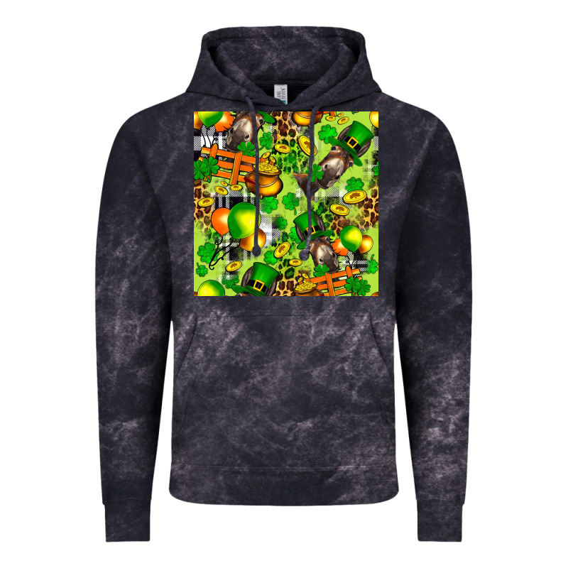 St. Patrick's Donkey With Shamrock Seamless Vintage Hoodie by FaDigitalArtStudio | Teevron