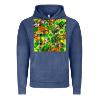 Vintage Denim St. Patrick's Donkey With Shamrock Seamless Vintage Hoodie - FaDigitalArtStudio