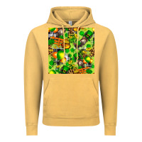 Vintage Mustard St. Patrick's Donkey With Shamrock Seamless Vintage Hoodie - FaDigitalArtStudio
