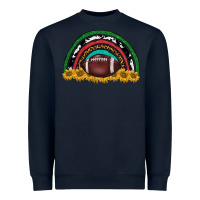 Navy merry christmas sunflower rainbow Heavyweight Sweatshirt - BarkalooDesign